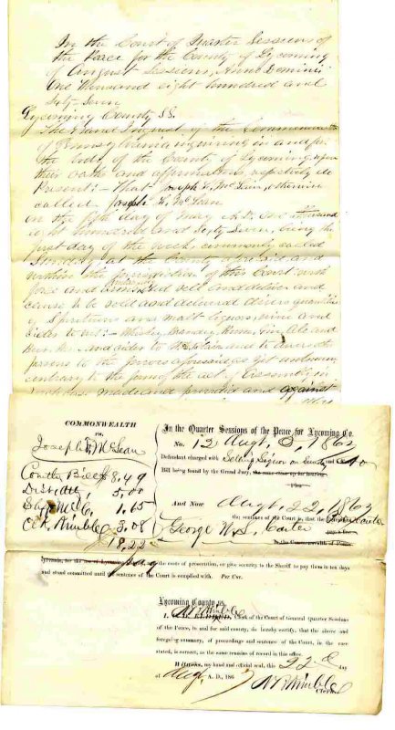 ARREST WARRANT AND EARLY COURT RECORDS FROM THE COMMONWEALTH OF ...